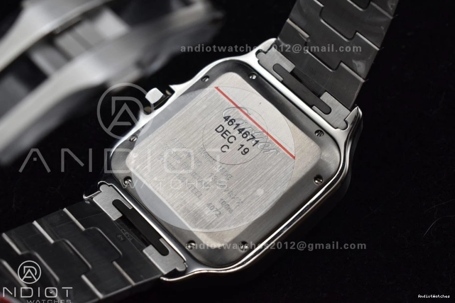 40mm Santos SS V de SS Cartier MIYOTA Dial on Blue 1047 BVF Bracelet Colorful Edition 9015 SmartLinks Best 1:1 1024